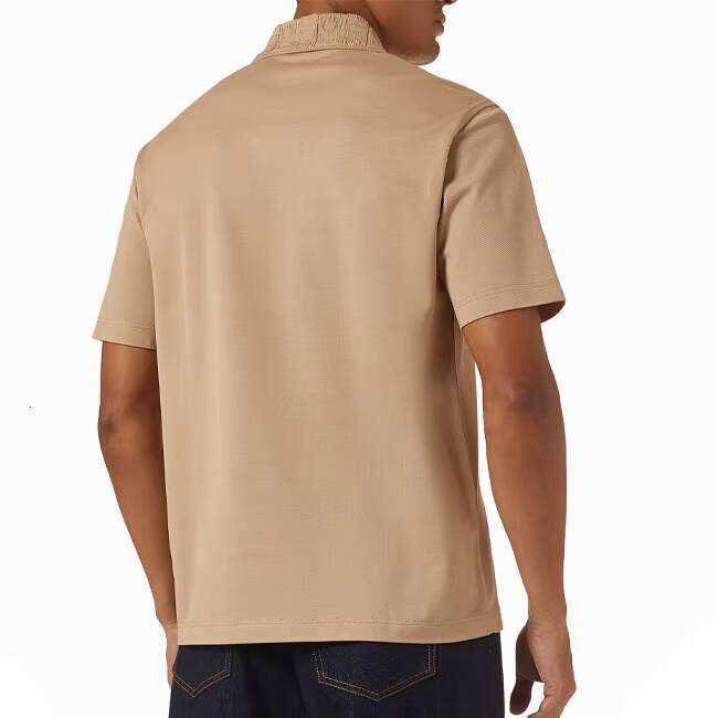 Luxury Men's Golf Polo High Quality V-Neck Short Sleeve Designer Sports Shirt Solid Pattern Apparel