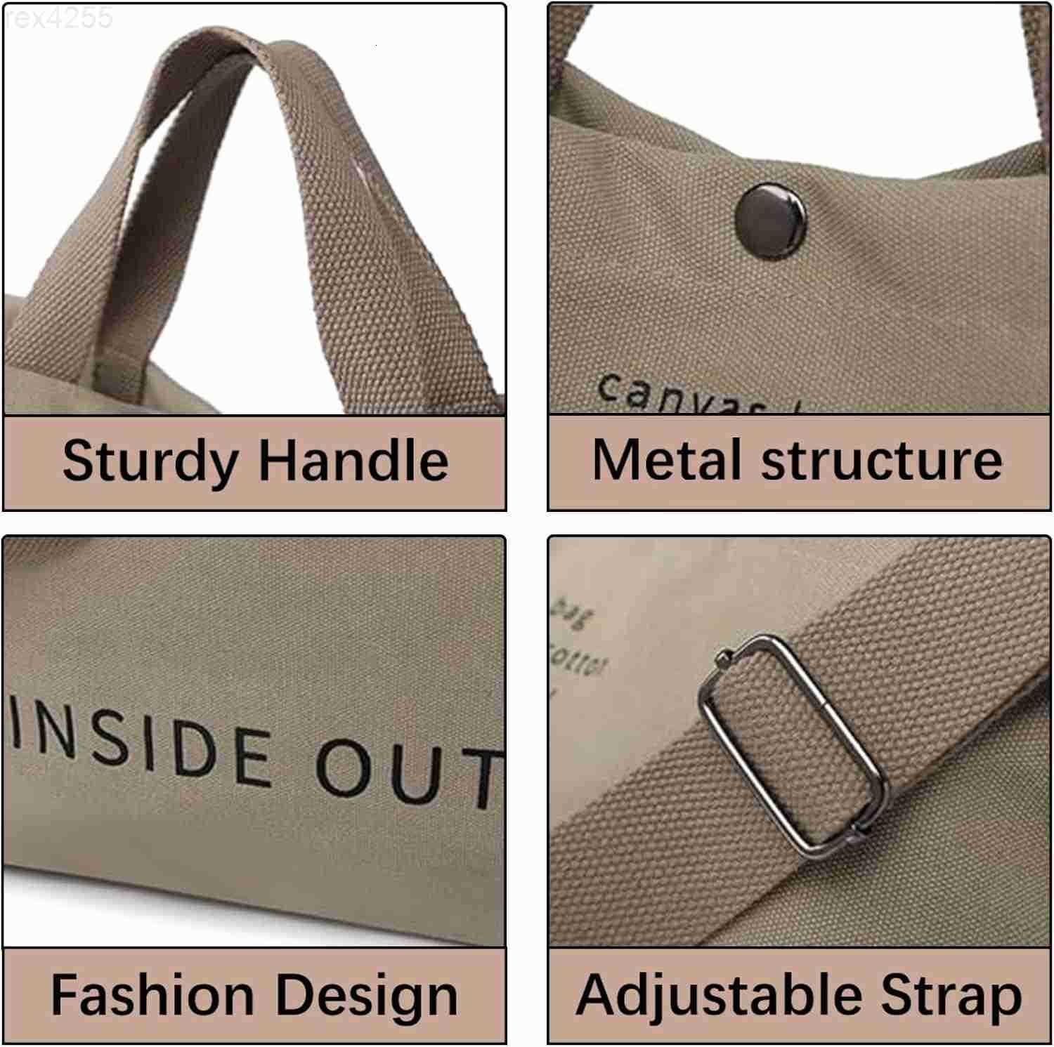 Women Large Canvas Tote Handbags Casual Shoulder Work Bag Crossbody Top Handle Bag Crossbody HandbagsW250903