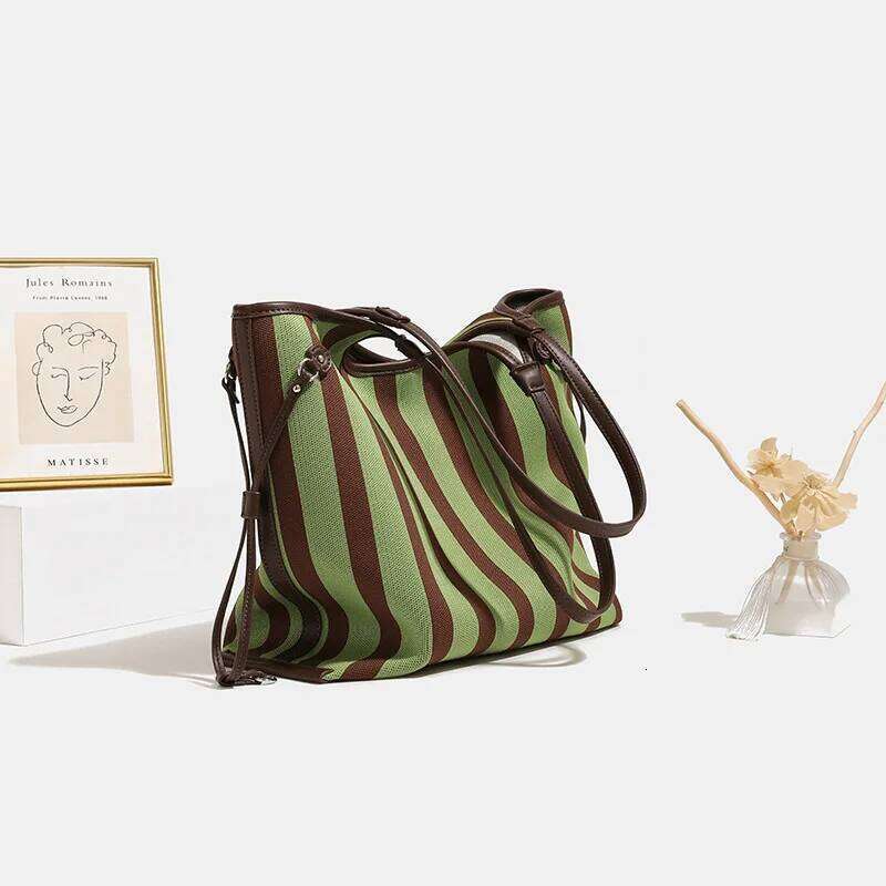 SEMALAYA Trend Niche Fashion Canvas Women 2025 New Underarm With Large Capacity Commuter Tote Bag