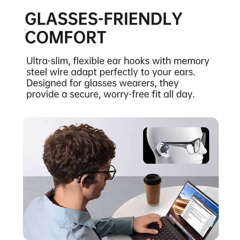 Baseus Bowie Mf1 Open-Ear Wireless Earphones Bluetooth 5.4 Earhooks Big Bass Sport Headphones 60Hrs Playtime Ipx4 Earbuds