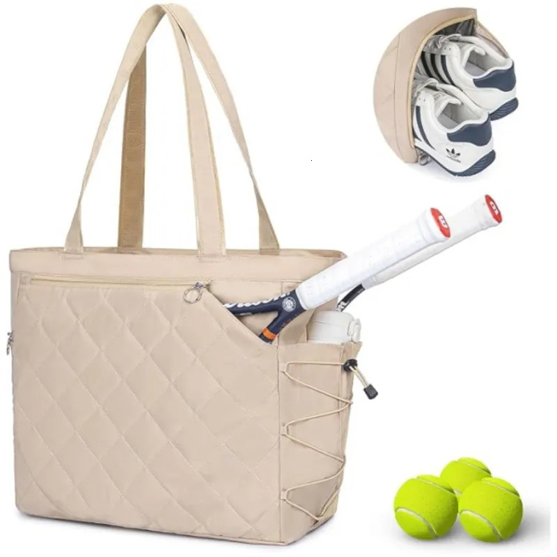 Leather Tennis Tote Bag Water Resistant Lightweight Portable Sports Handbag Unisex Holds 24 Rackets for Clothes Racket Travel 250902