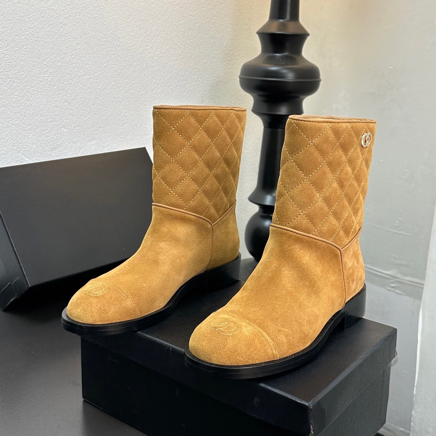 designer shoes women's boots autumn and winter new splicing diamond grid short boots classic buckle short boots excellent quality winter women genuine leather boots