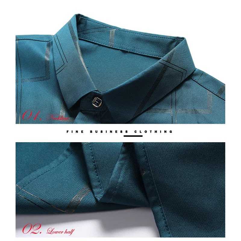 Mens Casual and Fashionable Long Sleeved Printed Shirt Non Ironing and Wrinkle Resistant Business Top X250903