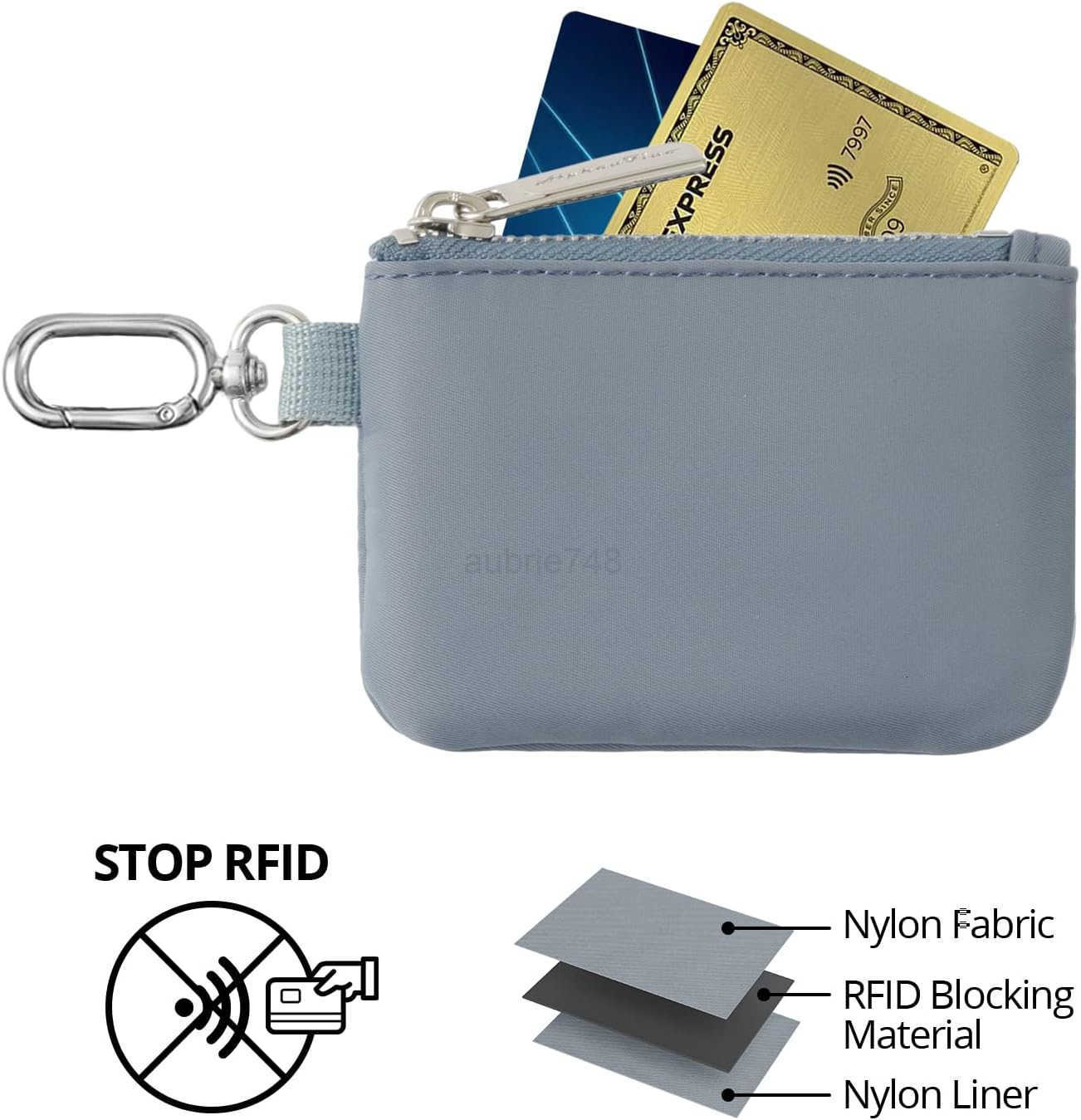 Pouch Wristlet Keychain Wallet RFID Blocking Mini Zip Around Wristlet Wallets with Detachable Strap Mini Coin Purse For Women With Premium Zippers Met