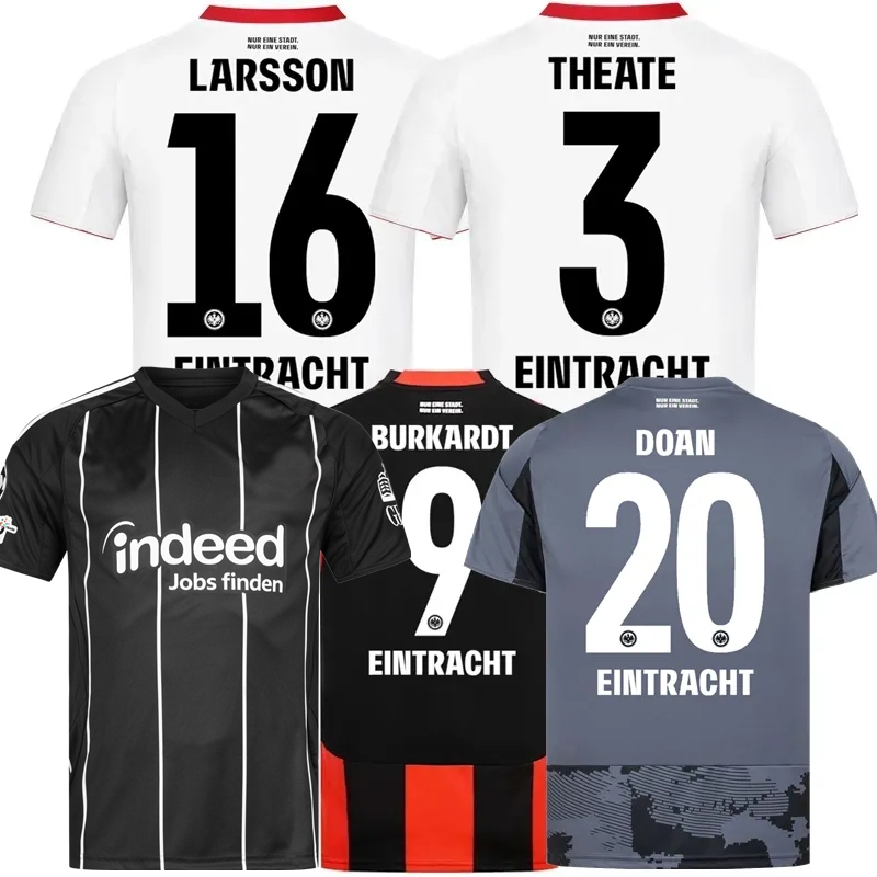 DOAN 25 26 EintrachtS soccer jerseys BURKARDT TUTA KOCH WAHI BAHOYA LARSSON SKHIRI UZUN CHAIBI KNAUFF M.GOTZE BATSHUAYI 2025 2026 Frankfurt football men kids shirt