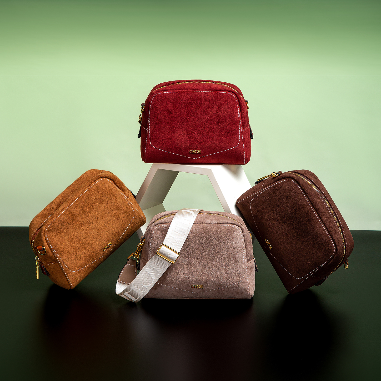 CHCH Classic Style Fashion Retro Women's Crossbody Bag Autumn and Winter New Women's Shoulder Bag Pure Colour Simple Fine Workmanship