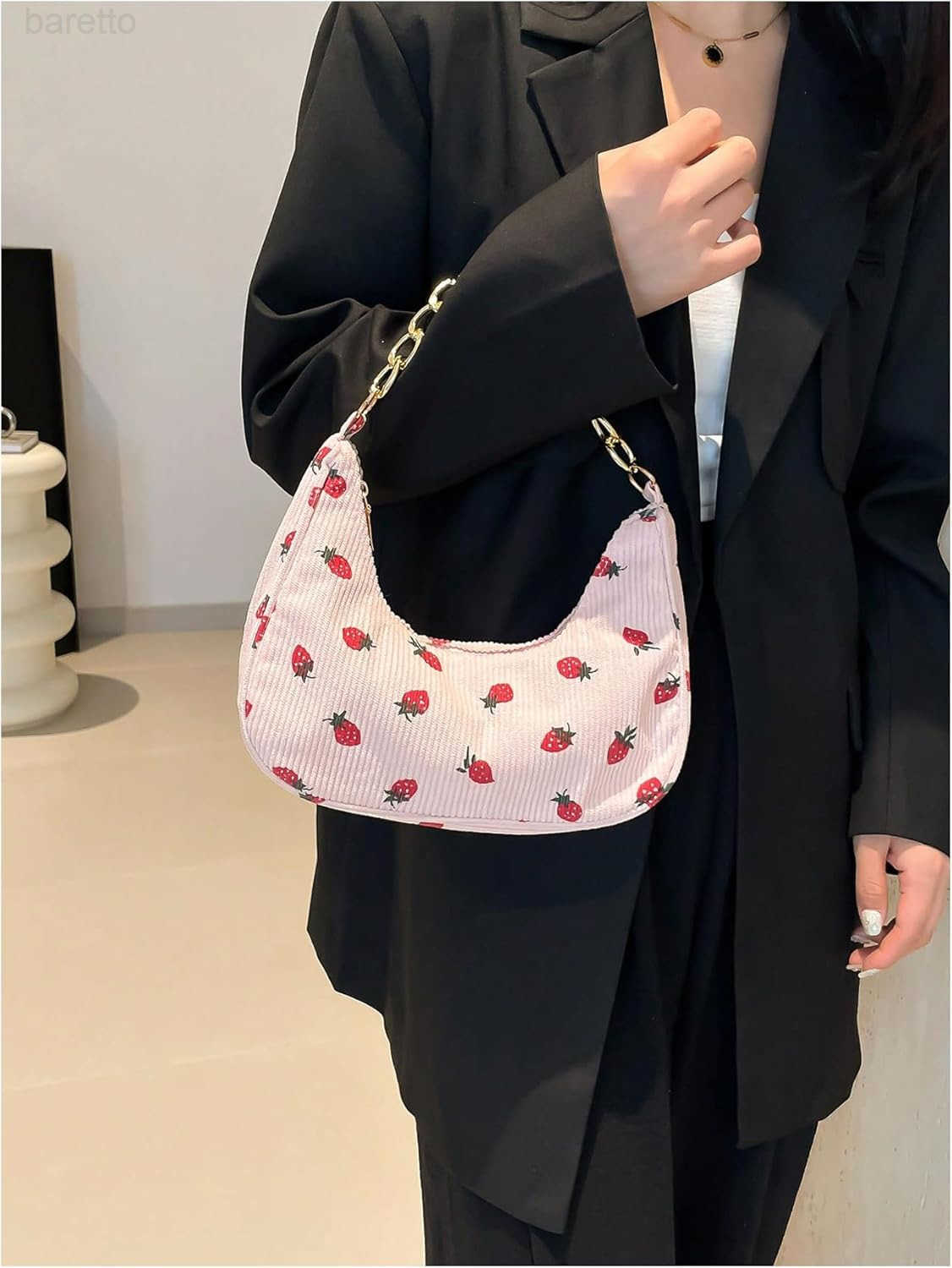 Womens Beaded Bag Floral Top Handle Hobo Purse Metal Chain Crescent Handbags M250903