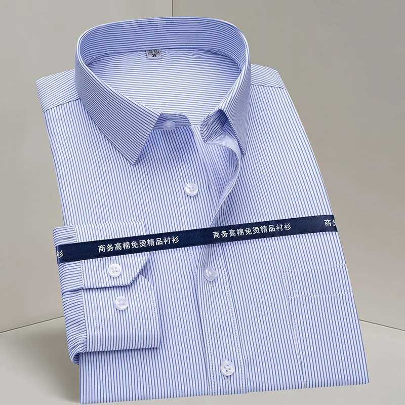 New Men Shirt Long Sleeve Solid Basic Formal Dress Shirts Comfortable Business Social Standardfit Easycare Office White Shirt X250903