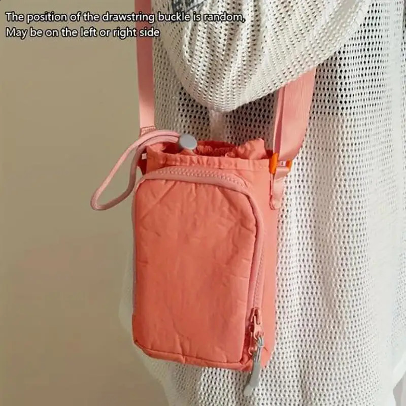 Nylon Crossbody Shoulder Water Bottle Bag Mobile Phone Bag Waterproof Yoga Bag Running Sports Outdoor Portable Bag 250903