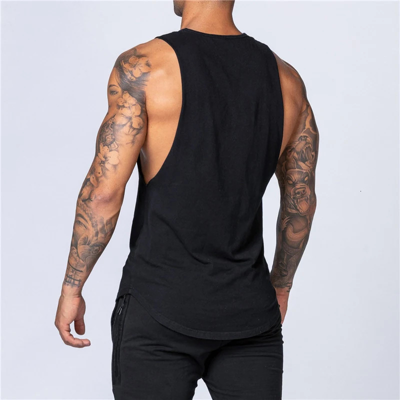 Mens Gym Clothing Summer Fitness Cotton Tank Top Men Jogging Bodybuilding Sleeveless Shirt Breathable ONeck Casual Muscle Vest 250903