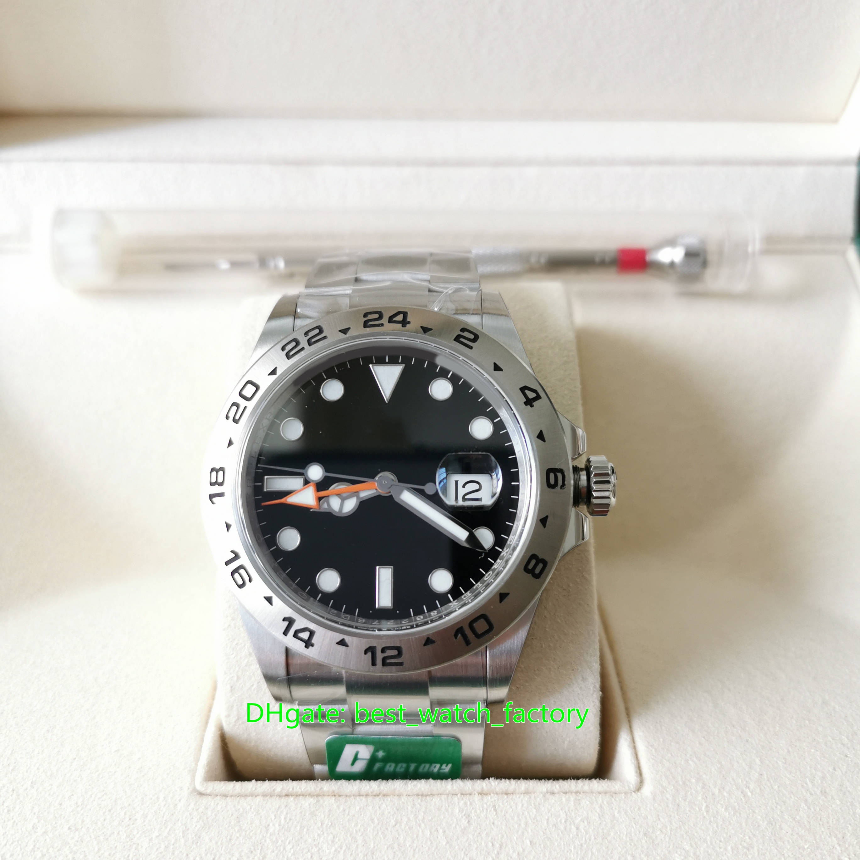 C+ Factory Mens Watch Super Quality 42mm 216570 GMT 904L Steel LumiNova Sapphire Watches Power Reserve CAL.3285 Movement Mechanical Automatic Men'