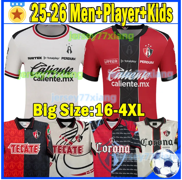 XXXL 4XL 25 26 Atlas soccer jerseys GONZALEZ Los Zorros Retro 1994 97 2000 football shirts 2025 2026 The Foxes AGUIRRE DJURDJEVIC Player Version Men Uniform kids kits