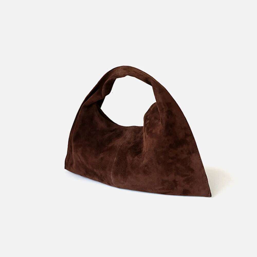 Premium Wool Suede Underarm 2024 New Genuine Leather Women's Single Cross Shoulder Handbag Small Bag