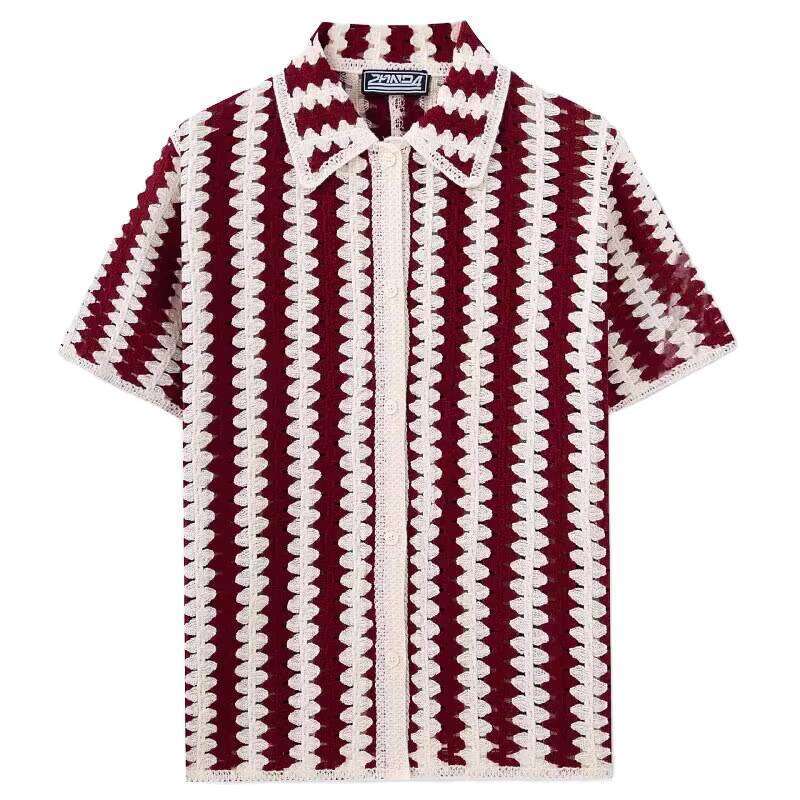 Men's Clothing Manufacturer Higher Quality French Collar Single-Breasted Short Sleeve Polo Shirt