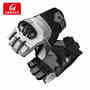 Motorcycle riding gloves made of genuine leather and carbon fiber, designed for protecting the rider in case of accidents. Motorcycle equipment S2593