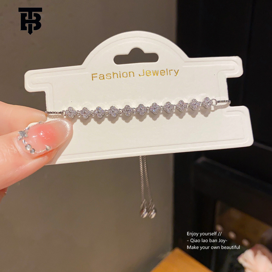 TB BHULAMTE Designer Lady Zircon Flower Bracelet Light Luxury High-end Bracelet Fashionable Small Multi-functional Jewelry