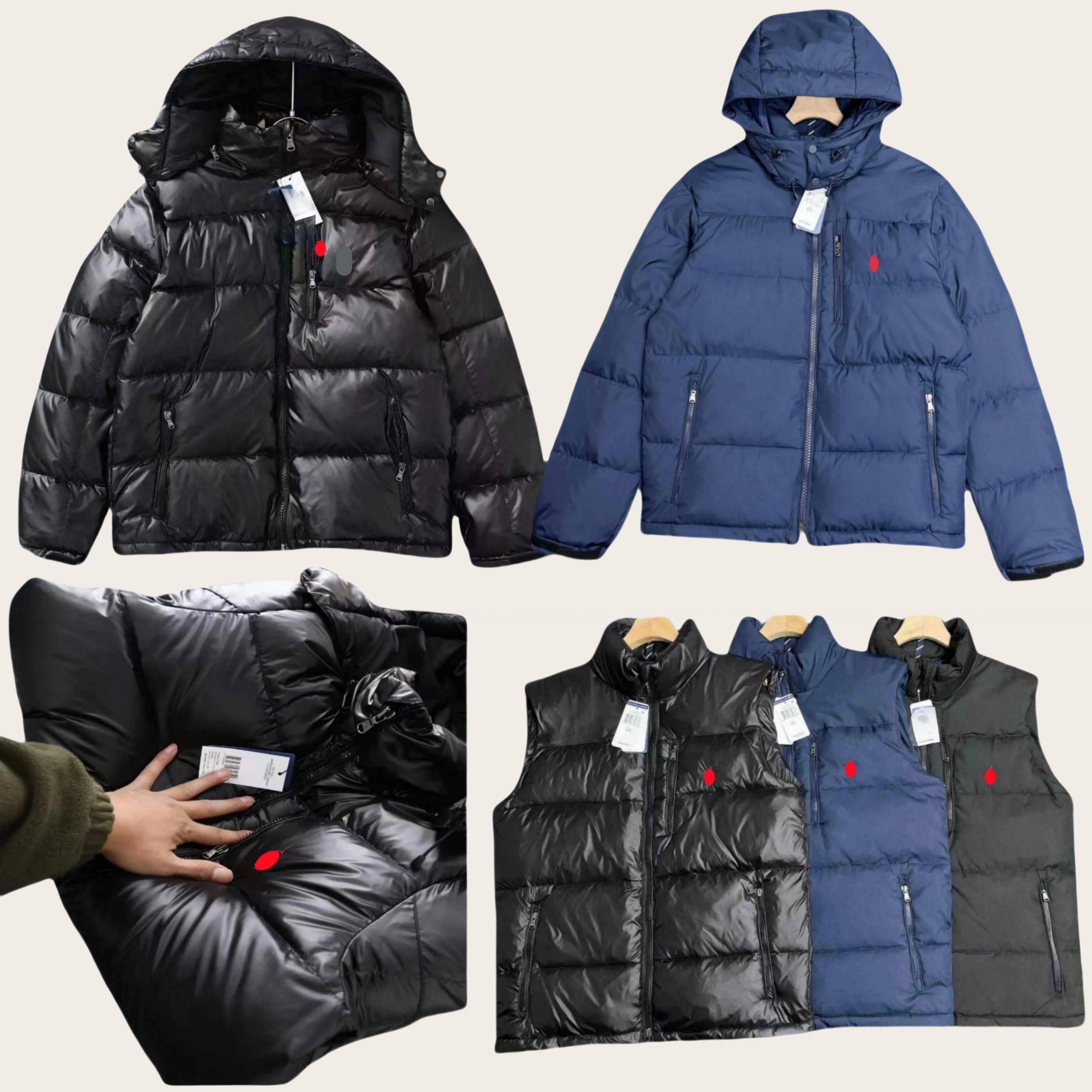 Men's Down Parkas hoodie men down jacket polos Embroidery Cotton Thickened warm fashion casual winter coats polo puffer jackets parkas M-2XL Q1106