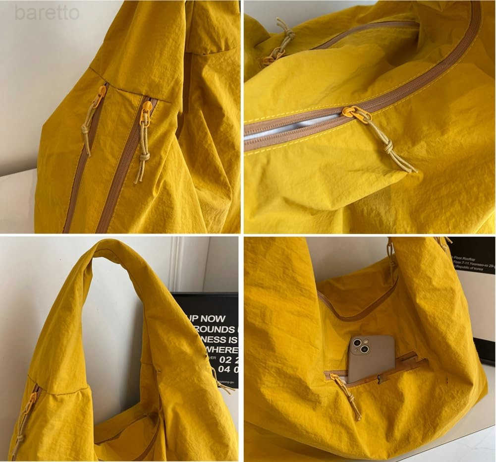 Nylon Hobo Bag Women Underarm Shoulder Bag Crescent Crossbody Purses Trendy Large Travel Beach Tote Handbag M250903