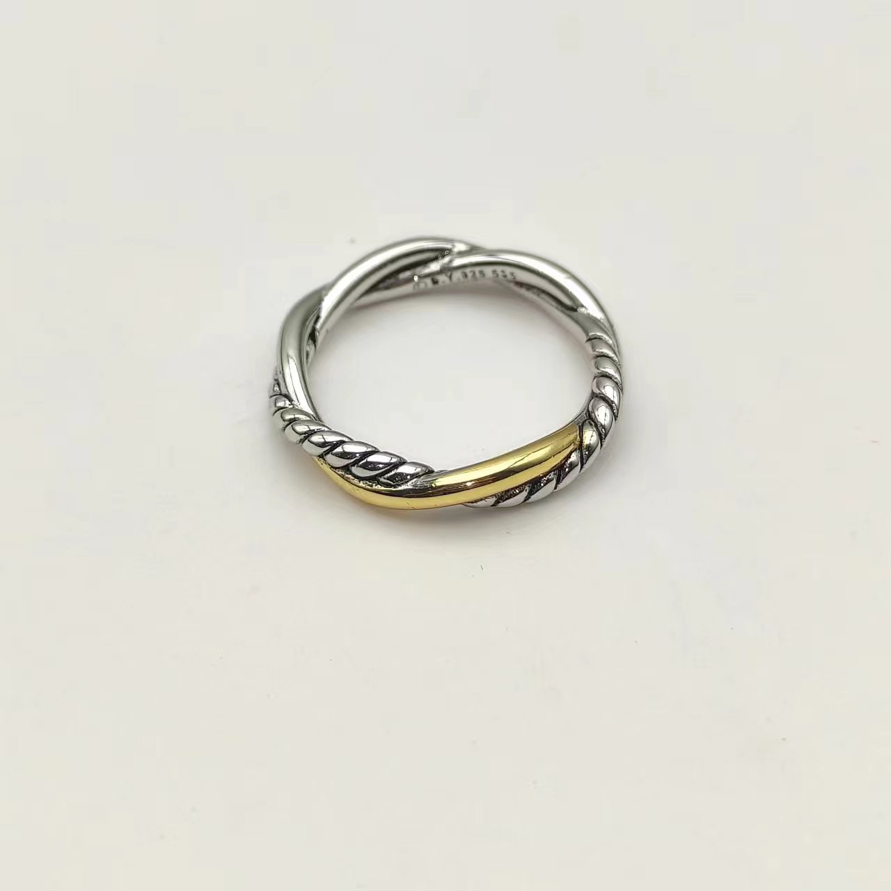 New Cross-Wire Ring Neutral Classic Personality Fashion Simple Temperament Retro Trend Luxury Jewelry Gift