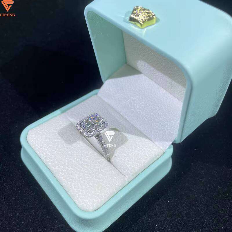 10K Platinum VVS Grade Silica Radiation-Cut Diamond Couple Ring Jewelry - Ladies' Style - view 3