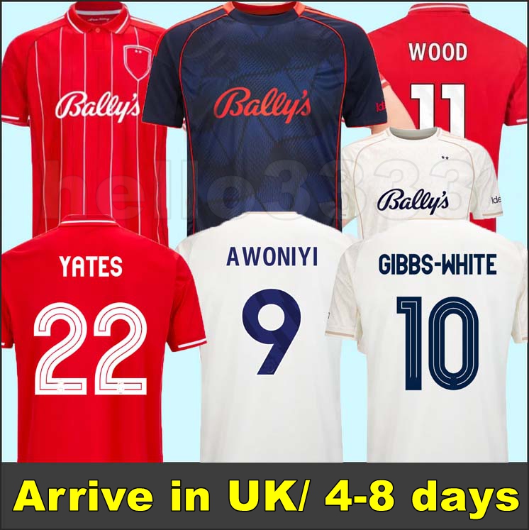 2025 2026 S-4XL nottinghamS Soccer Jerseys Forest AWONIYI 24 25 WOOD GIBBS-WHITE Hudson-Odoi Ndoye football shirt men KIDS Camiseta de futbol