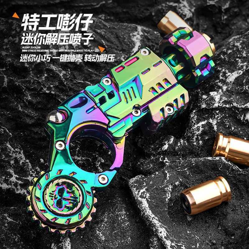 EDC Metal Multi Playability Ratchet Flip Antistress Toy Gun Ejection Shell Stress Relief Fidget Spinner Fidgeting Toys Gifts W250903