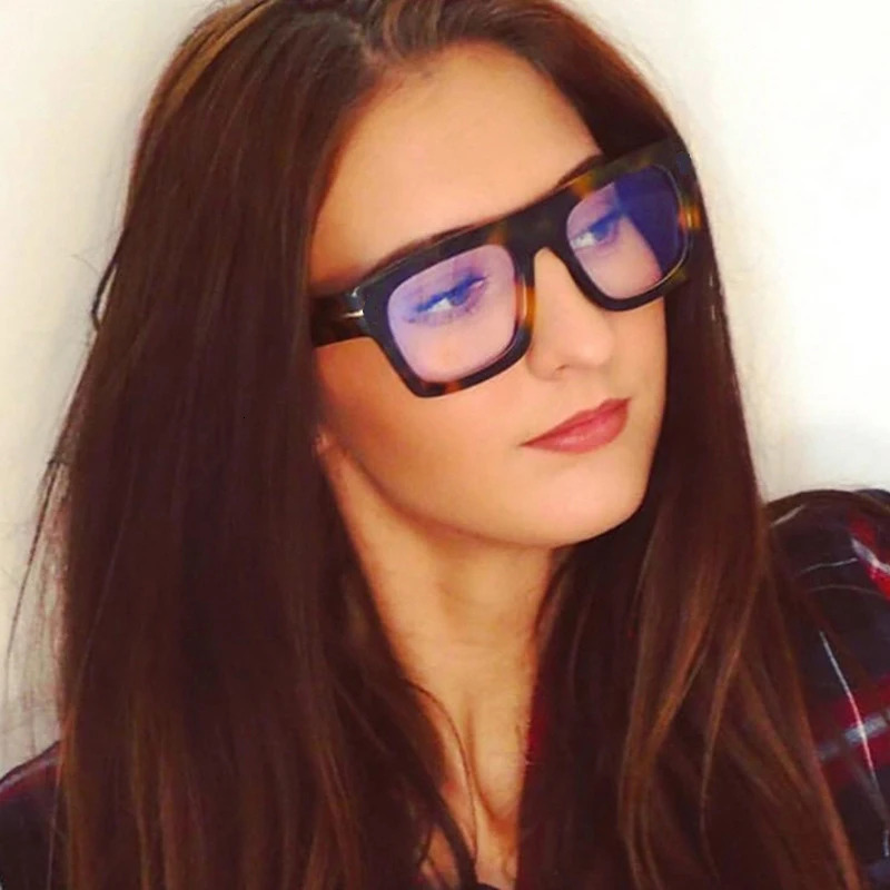 Oversized Mens Glasses Square Transparent Optical Lenses For Women Eyeglass Frames Anti Blue Light Spectacle 250902