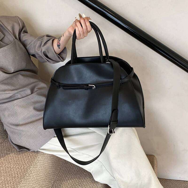 LEFTSIDE Big PU Leather Crossbody Bags Lady Short Handle Shoulder For Women 2024 Designer Y2k Fashion Handbags Tote Bag