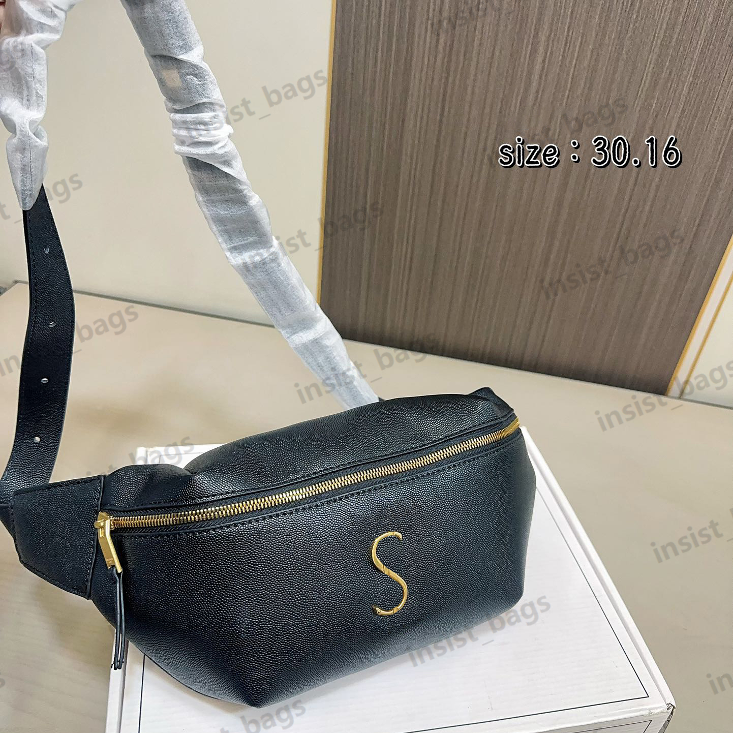 Designer Bum Bag Leather Waist Bags Fashion Bumbag Fanny Pack Genuine Leather Mens Black Shoulder Belt Bag Fashion Chest Bag Crossbody Purse BQG2503197