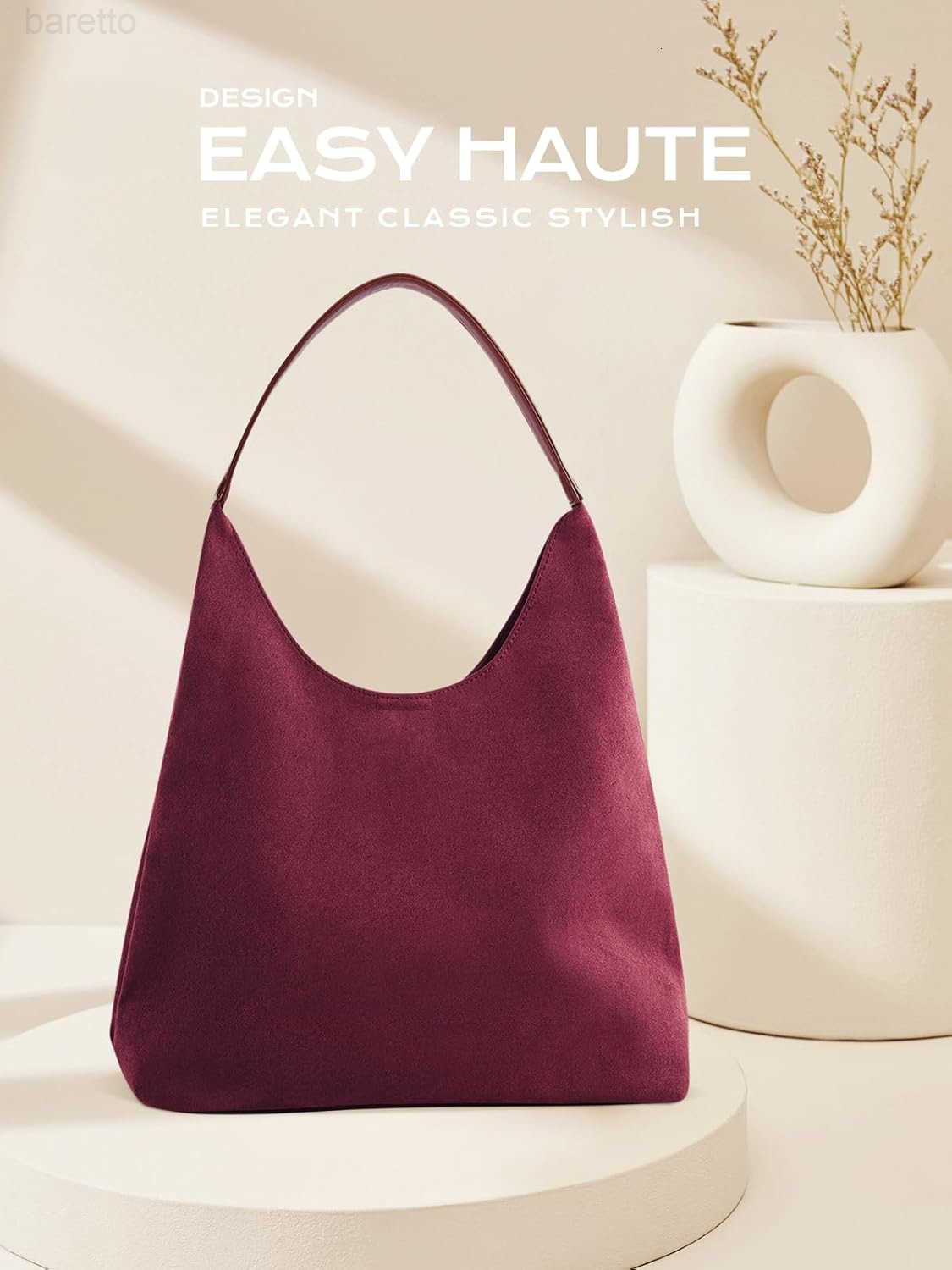 Suede Bag for Women Hobo Tote Bags Stylish Durable Leather Handbag Ideal for Fall Adventures Outdoor M250903
