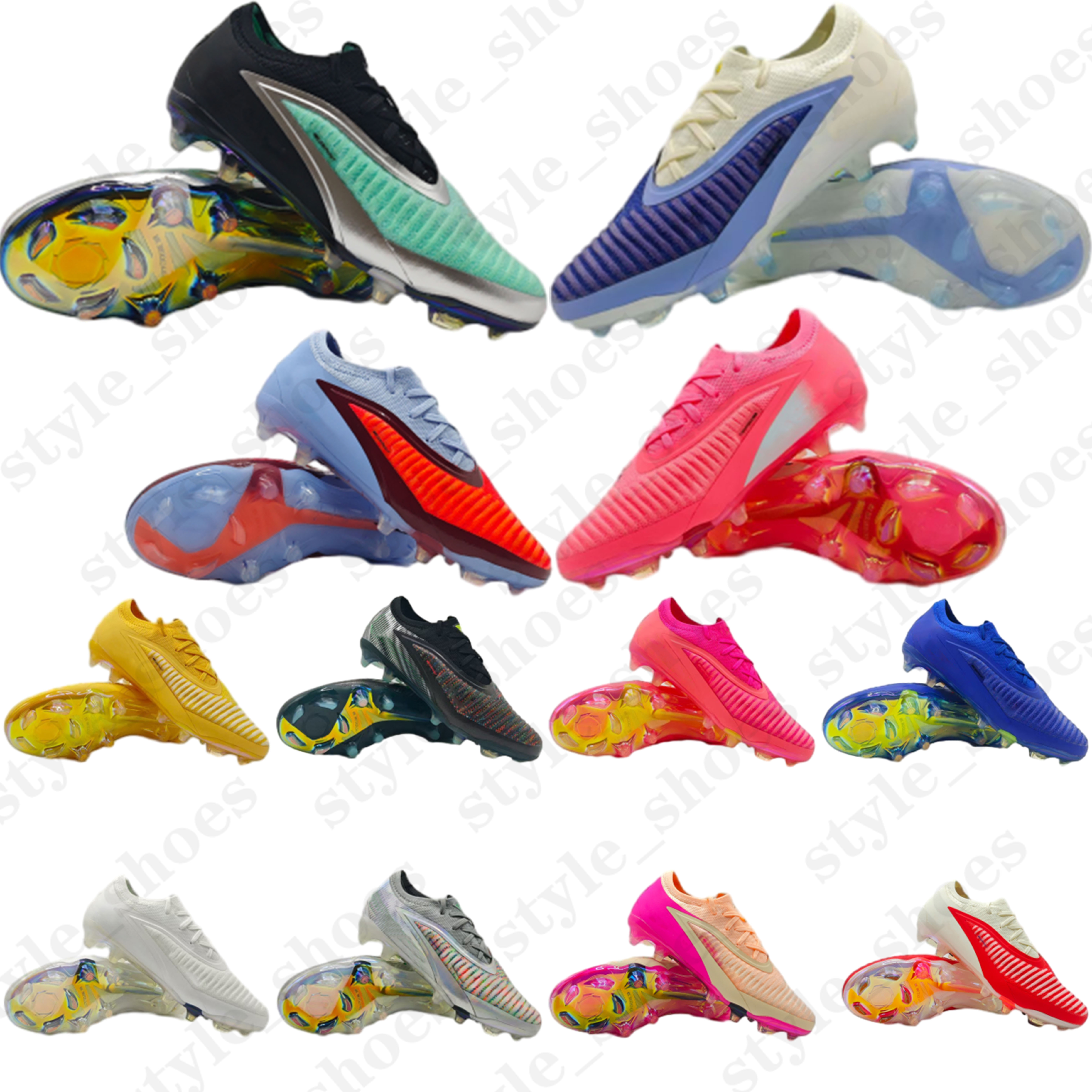 2025 new designer Phantomz 6 Elite LE Low Fear Nothing FG Phantoms6 Soccer Cleats Mens black Soccer Shoes Hyper Turq Elite Soccer Cleats Dream Speed 009 Football Boots