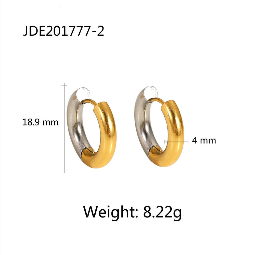 Trendy Gold/Silver Earrings for Women Men - 2025 New Titanium Steel Plated Jewelry, Minimalist Geometric Design, Anti-Fade, Wanxing Brand Multiple Col
