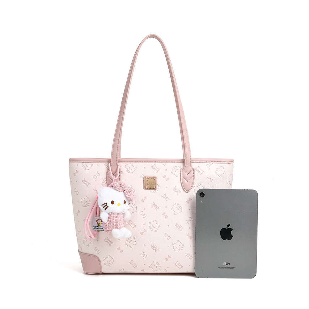 2025 New Cute Cartoon Print Large Capacity Commuter Student Shoulder Tote Bag for Girls