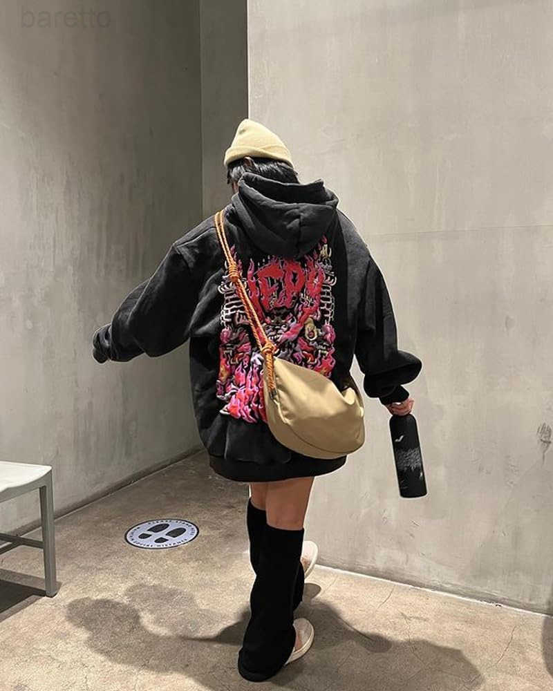 Hobo Crossbody Bag for Women Nylon Crescent Bag Trendy Dumpling Cross Body Bag Half Moon Shoulder Bag M250903