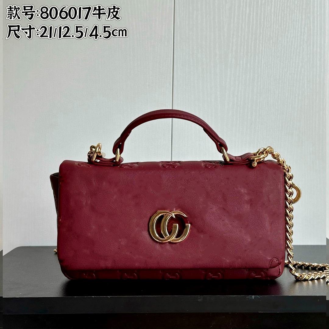 Leather handbag designer bag women's shoulder bag Messenger bag classic letters luxury mini gold chain 12A 2025