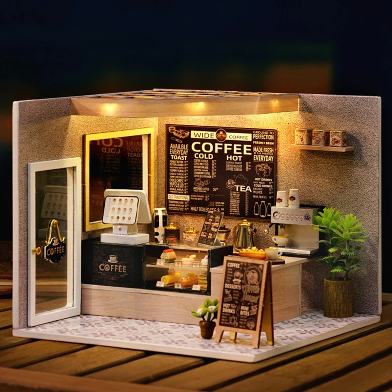 DIY Dollhouses Kit With Furniture Small House Scene Model Miniature Doll House Wooden Assembly Model Toy For Kid Birthday Gifts 250902