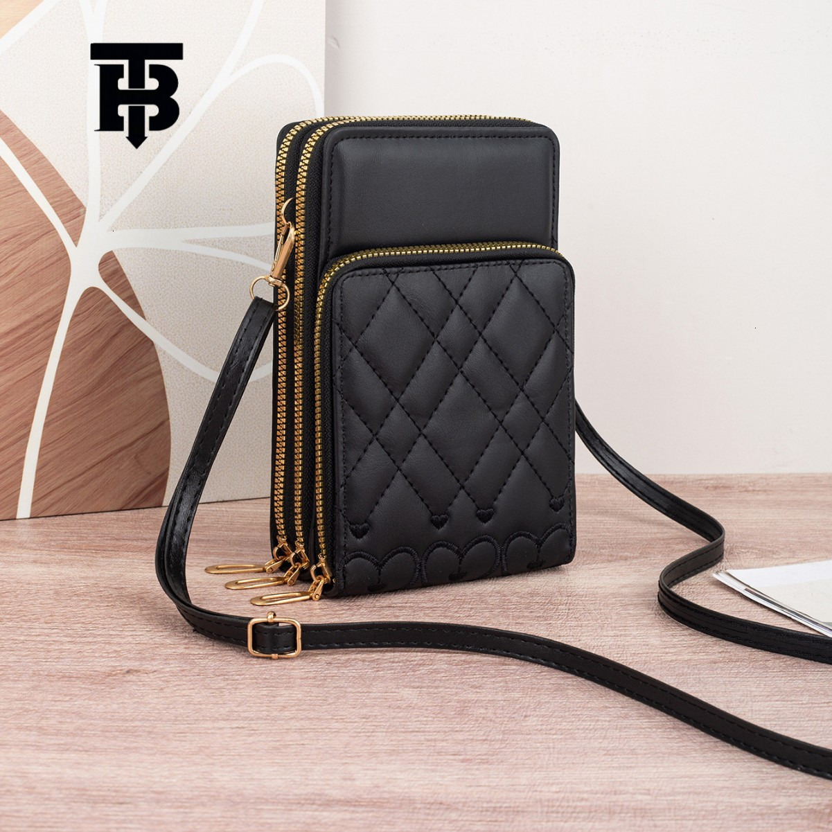 TB BHULAMTE Designer's New Mobile Phone Bag Cute Fashionable Multi-functional Single-shoulder Crossbody Bag Three-zipper Embroidered Butterfly Pr
