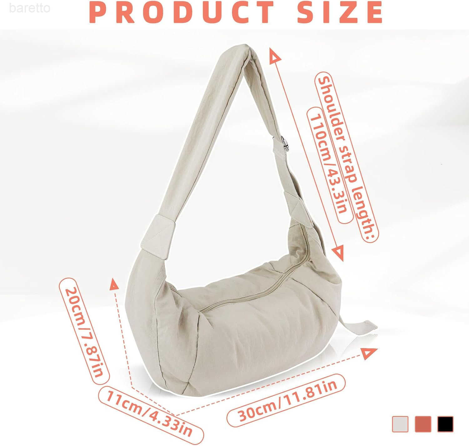 Sling Bag Crossbody Bags for Women with Adjustable Shoulder Strap Crescent Bag with Long Shoulder Strap M250903