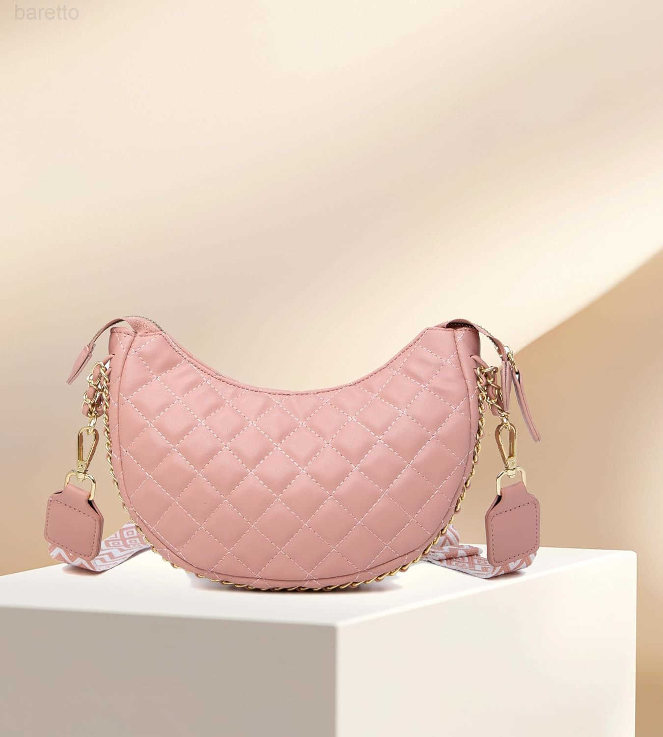 Leather Crossbody Hobo Bag for Women Lightweight Crescent Travel Sling Shoulder Bag with Removable Strap M250903