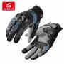 Motorcycle riding gloves made of genuine leather and carbon fiber, designed for protecting the rider in case of accidents. Motorcycle equipment S2593