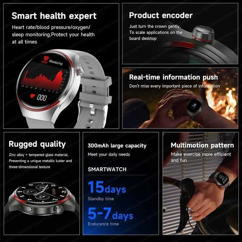 2025 New for Watch 4 Pro Smart Watch Men Heart Rate AMOLED HD Sn Always Display BT Call Business smart watchXJ250903