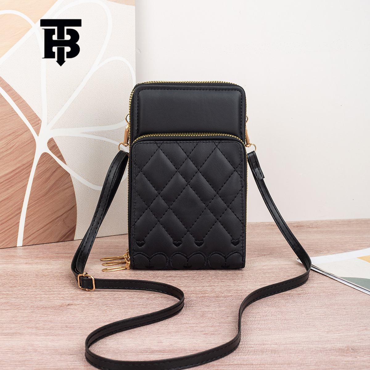 TB BHULAMTE Designer's New Mobile Phone Bag Cute Fashionable Multi-functional Single-shoulder Crossbody Bag Three-zipper Embroidered Butterfly Pr