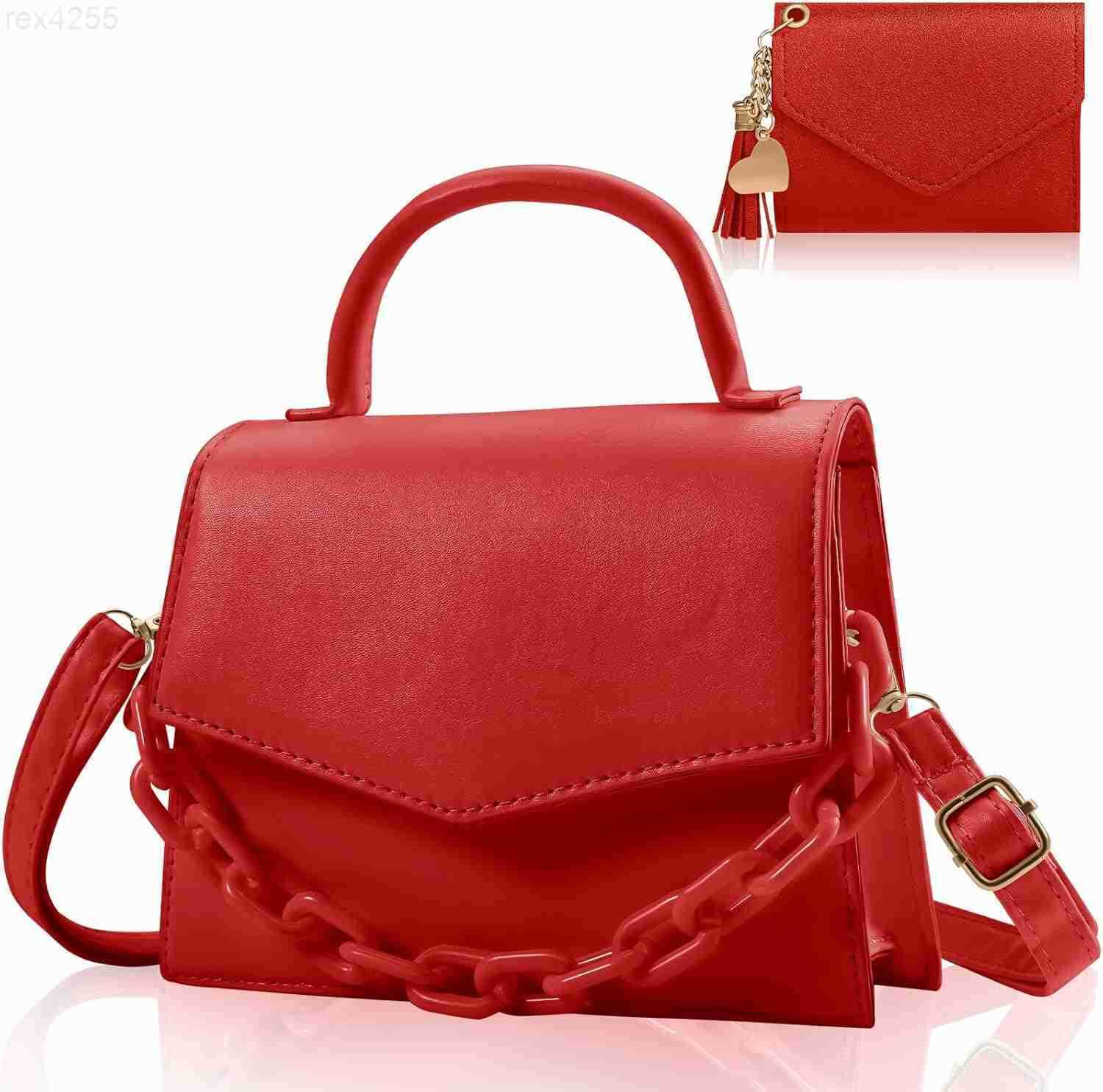 Small Crossbody Bags for Women Girls Trendy Top Handle Satchel Purses with Detachable Acrylic ChainW250903