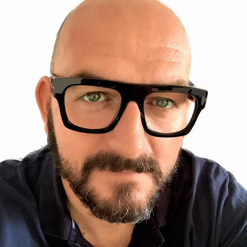 Oversized Mens Glasses Square Transparent Optical Lenses For Women Eyeglass Frames Anti Blue Light Spectacle 250902