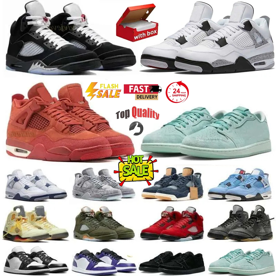 Designer Shoes 4s 5s 14s Basketball Shoes Black Cats Thunders Cool Grey cement Brick Fire Red Black metallic Awake low Fragment mens womens outdoor sneakers