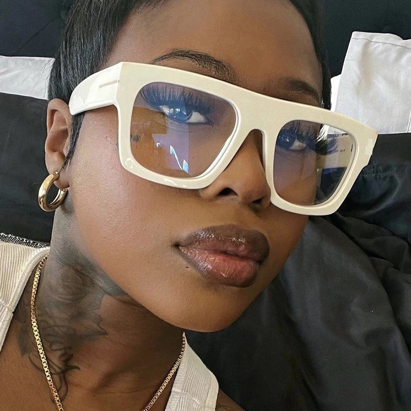 Oversized Mens Glasses Square Transparent Optical Lenses For Women Eyeglass Frames Anti Blue Light Spectacle 250902
