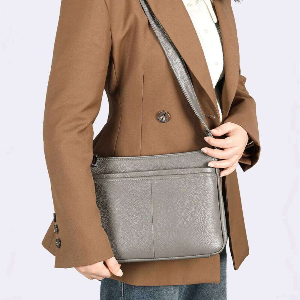 First Layer Cowhide Women's Shoulder Bag Large Capacity Soft Genuine Leather Mother's Crossbody Bag Female Handbag