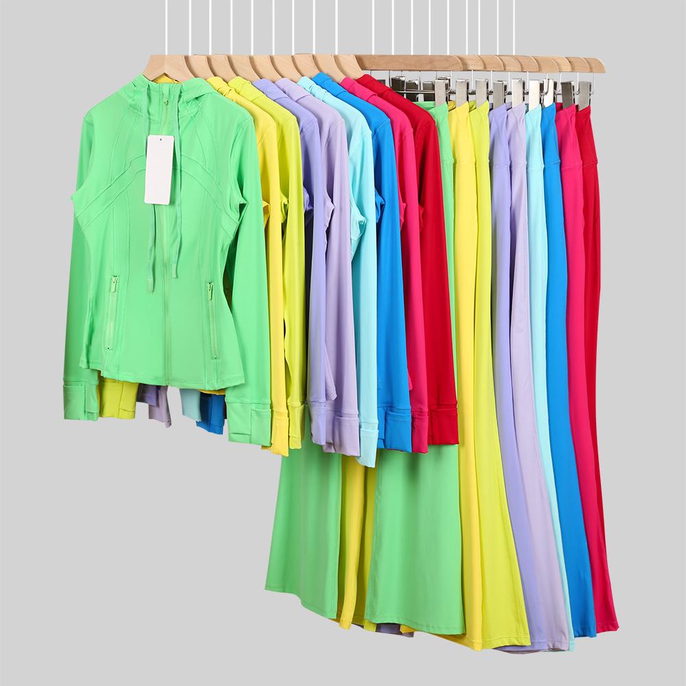 Ensembles de vestes de yoga pour femmes à fermeture éclair golf déviéjackets leggings de réservoir de définition veste à capuche entraîneuse spor