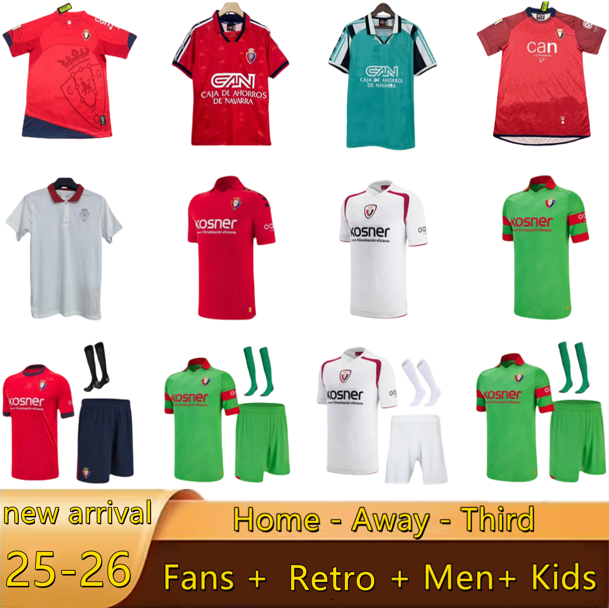 4XL 25 26 OSASUNA Soccer Jerseys Equipacion Zaragoza ADULTO MONCAYOLA RUBEN GARCIA MANU Budimir DAVID 2025 2026 Football Shirt kids Uniforms