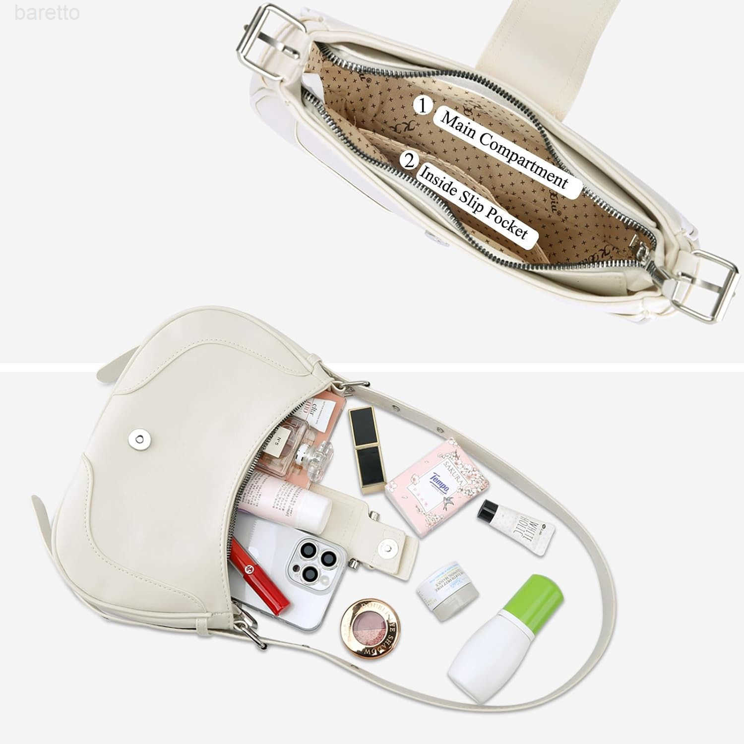 Shoulder Bags for Women Retro Crescent Hobo Handbag Y2K Underarm Purse M250904